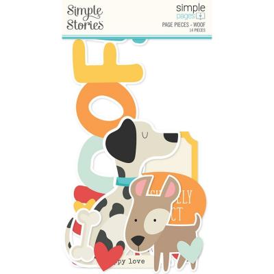 Simple Stories Simple Pages Pieces Die Cuts - Woof